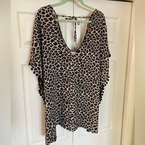 Leopard print cover up size L